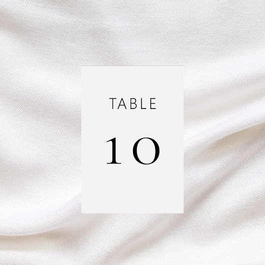 Numéro De Table Mariage noir blanc