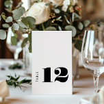 Numéro De Table Mariage noir blanc contemporain en gras<br><div class="desc">Mariage noir blanc contemporain en gras Modèle de numéro de table</div>