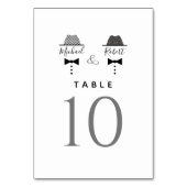 Numéro De Table Mariage noir blanc gris (Par défaut)