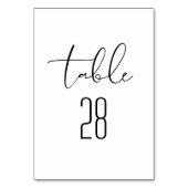 Numéro De Table Mariage noir blanc moderne (Par défaut)