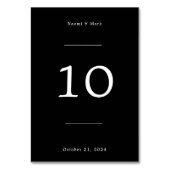 Numéro De Table Mariage noir classique (Par défaut)