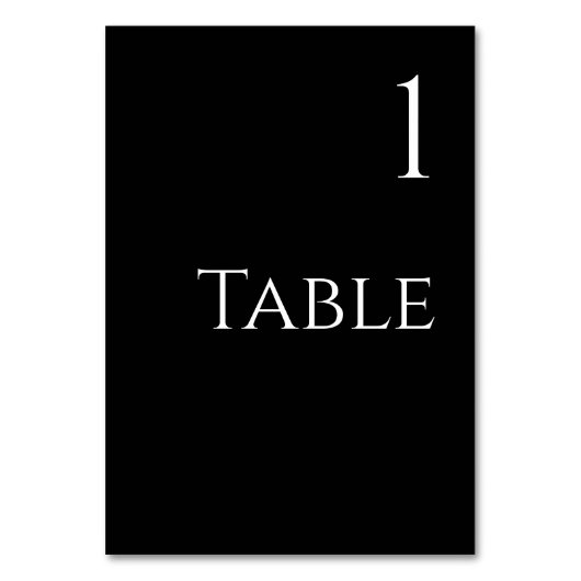 Numéro de table mariage noir et blanc (Par défaut)