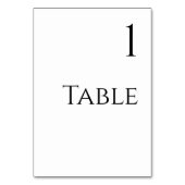 Numéro de table mariage noir et blanc (Dos)