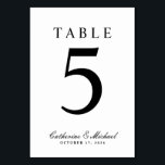 Numéro De Table Mariage noir et blanc Absolute Classic Double-side<br><div class="desc">Ce panneau de numéro de table s'accorde bien avec plusieurs autres suites faire-part de mariage et pièces de décoration de réception. Veuillez contacter si vous avez des demandes de design.</div>