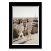 Numéro De Table Mariage noir et blanc contemporain élégant (Dos)