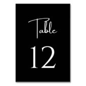 Numéro De Table Mariage noir et blanc élégant et moderne (Par défaut)