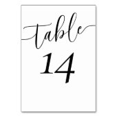 Numéro De Table Mariage noir et blanc moderne (Par défaut)