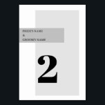Numéro De Table Mariage noir et blanc moderne<br><div class="desc">Un design minimaliste moderne, noir et blanc, mariage. Un design unique qui utilise des éléments contemporains et la typographie. Un design simple noir et blanc aux formes contemporaines tendance. Un design moderne et design de numéro de table de mariage abstrait adapté à tous les types de mariages. Customisez le numéro...</div>