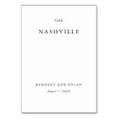 Numéro De Table Mariage noir et blanc simple (Par défaut)