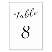 Numéro De Table Mariage noir et blanc simple et élégant (Par défaut)