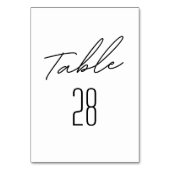 Numéro De Table Mariage noir et blanc tout simplement élégant (Par défaut)