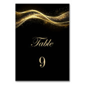 Numéro de table Mariage noir et or (Par défaut)
