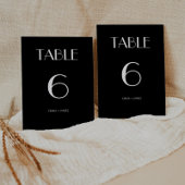 Numéro De Table Mariage noir massif moderne rétro