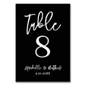 Numéro De Table Mariage Noir Moderne (Par défaut)