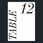 Numéro De Table Mariage noir noir contemporain en gras<br><div class="desc">Numéro de table de Mariage noir noir contemporain gras</div>