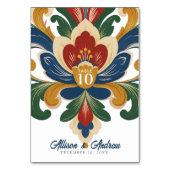Numéro De Table Mariage norvégien Rosemaling (Dos)