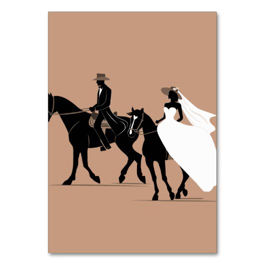 Numéro De Table Mariage occidental (Dos)