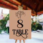Numéro De Table Mariage occidental