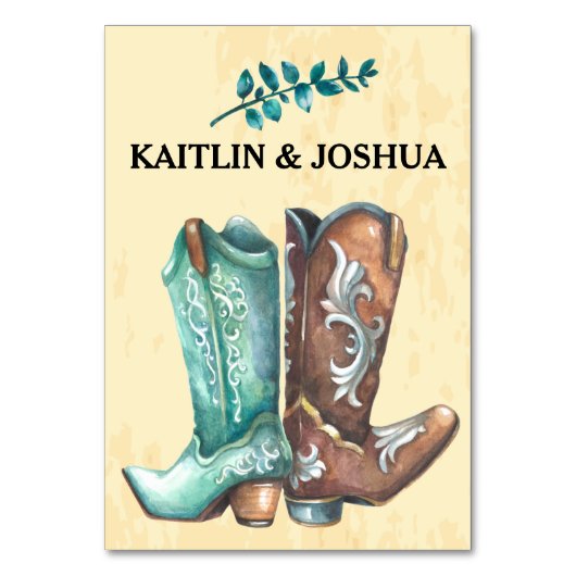 Numéro De Table Mariage occidental rustique 💍 Numéro de tableau p (Dos)