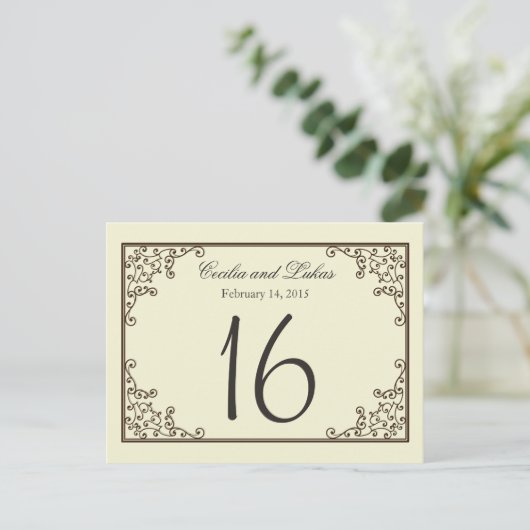 Numéro de table mariage | Oiseaux (Debout devant)