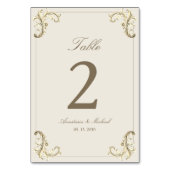 Numéro De Table Mariage Or Baroque Vintage (Par défaut)