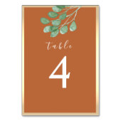 Numéro De Table Mariage orange brûlé (Par défaut)