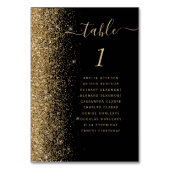 Numéro De Table Mariage Paillettes Or Noir (Par défaut)