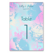 Numéro De Table Mariage pastel abstrait moderne (Par défaut)