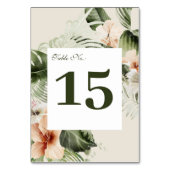 Numéro De Table Mariage pastel hibiscus boho tropical (Par défaut)