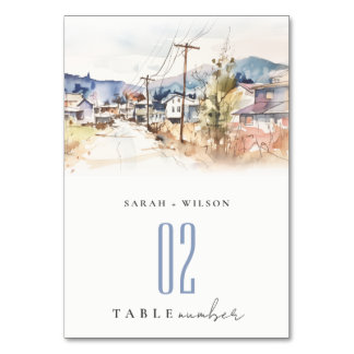 Numéro De Table Mariage Paysager à Asheville, Caroline du Nord