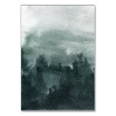 Numéro De Table Mariage paysager de la forêt d'aquarelles Abstrait (Dos)