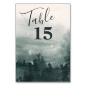 Numéro De Table Mariage paysager de la forêt d'aquarelles Abstrait (Par défaut)