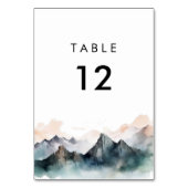 Numéro De Table Mariage paysager moderne Watercolor Mountain (Par défaut)