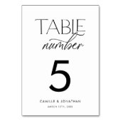 Numéro De Table Mariage personnalisé minimaliste moderne (Par défaut)