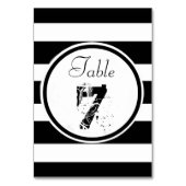Numéro De Table Mariage personnalisé N&B (Dos)