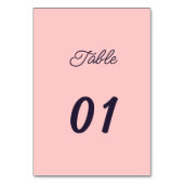 Numéro De Table Mariage personnalisé simple Peach (Par défaut)