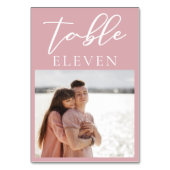 Numéro De Table Mariage photo Dusty Rose rose Couple (Dos)