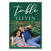 Numéro De Table Mariage photo Emerald Green Couple (Dos)