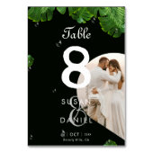 Numéro De Table Mariage photo Feuille Wild Tropical & Lush Palm (Par défaut)