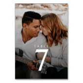 Numéro De Table Mariage photo minimaliste moderne (Par défaut)