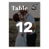 Numéro De Table Mariage photo minimaliste moderne (Par défaut)