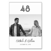 Numéro De Table Mariage photo minimaliste moderne personnalisé (Par défaut)