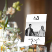 Numéro De Table Mariage photo minimaliste moderne personnalisé
