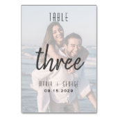 Numéro De Table Mariage photo moderne (Dos)