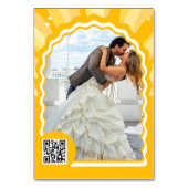 Numéro De Table Mariage photo moderne Bold Sunshine Wavy Arch (Dos)