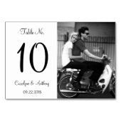 Numéro De Table Mariage photo moderne noir et blanc (Devant)