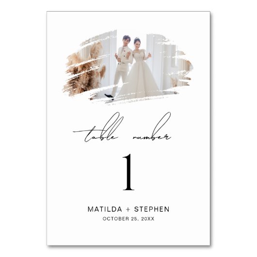 Numéro De Table Mariage Photo Personnalisé Moderne Et Unique (Par défaut)