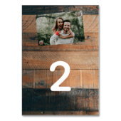 Numéro De Table Mariage photo rustique en bois (Par défaut)