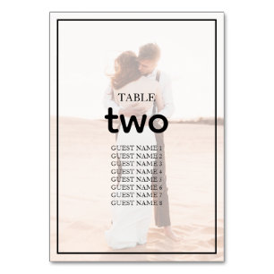 Numéro De Table Mariage photo simple et élégant