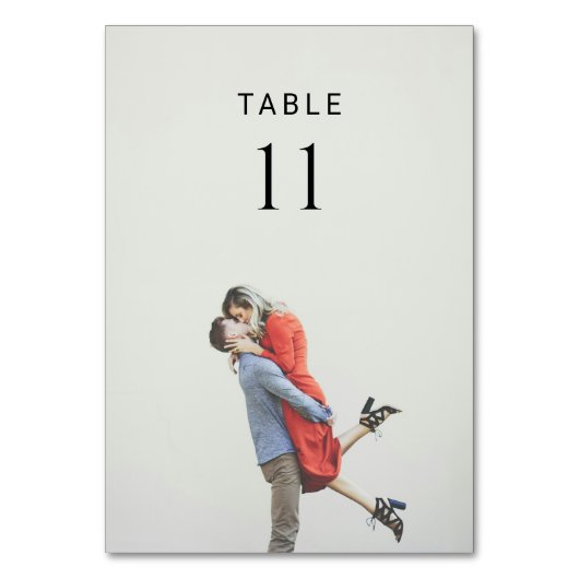 Numéro De Table Mariage Photo Simple Moderne (Par défaut)